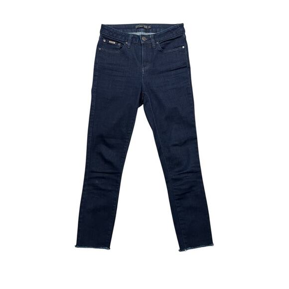 Prana‎ Women’s Sienna Mid Rise Jeans - Dark Blue Raw Hem W4320SH46 - 0 / 25 - Picture 2 of 8